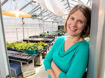 Liza Holeski at greenhouse